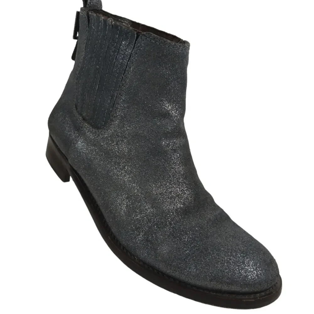 Tory Burch Metalic Silver/Gray Boots GUC $365 Size 6.5M   FS2160
